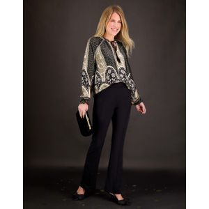 Pant Lyon Flare +++ | Zwart - Travelstof van Je m'appelle