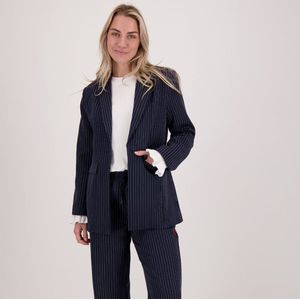 Blazer Straight Pinstripe | Donkerblauw / Off White
