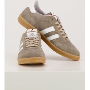 Sneakers Stripes | Taupe/Wit