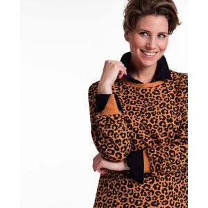 Tunic Sweater Panthère | Camel / Zwart