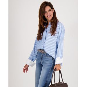 Blouse Eva | Multicolor / Blauw