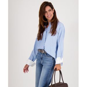 Blouse Eva | Multicolor/Blauw