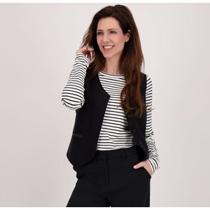 Gilet Yinthe | Zwart - Travelstof van Je m'appelle