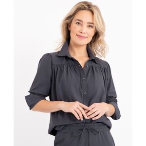 Blouse Jolie | Gorgeous Grey - Travelstof van Je m'appelle