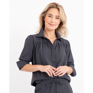 Blouse Jolie | Gorgeous Grey - Travelstof van Je m'appelle