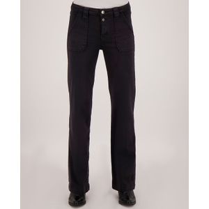 Pant Flare Denim | Zwart