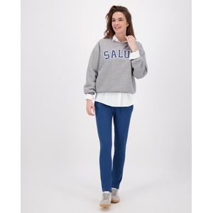 Pant Lara | Denim Blue - Travelstof van Je m'appelle