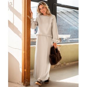 Skirt Pintuck | Light Taupe