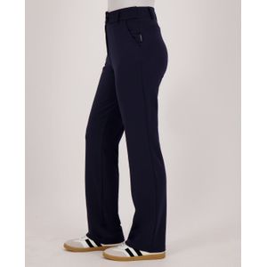 Pant Straight Brushed | Donkerblauw - Travelstof van Je m'appelle