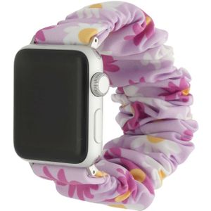 Apple Watch Nylon Scrunchie Armband -Blumen lila
