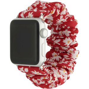 Apple Watch Nylon Scrunchie Armband - Blumen rot