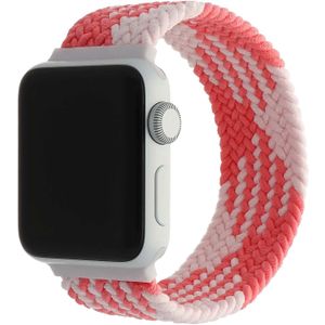 Apple Watch Nylon Geflochtenes Solo Loop - rosa weiß