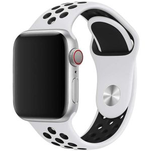 Apple Watch Doppel Sportarmband - weiß schwarz