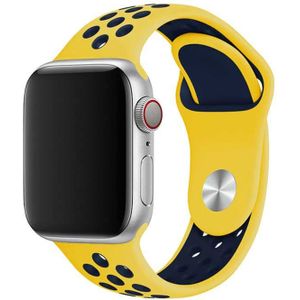 Apple Watch Doppel Sportarmband - gelb dunkelblau