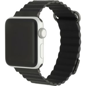 Apple Watch Leder Magnet Magna Band - Schwarz