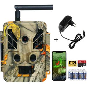 Professionele Wildcamera met Nachtzicht Incl. 128GB SD + 6V DC Adapter