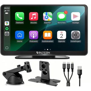 Siltcon - Geschikt voor CarPlay - Navigatiesysteem Auto - 7 Inch - Draadloos - Met Touchscreen
