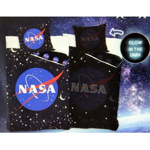 NASA Dekbedovertrek Eenpersoons 140 x 200 cm Glow In The Dark - Officiële Merchandise