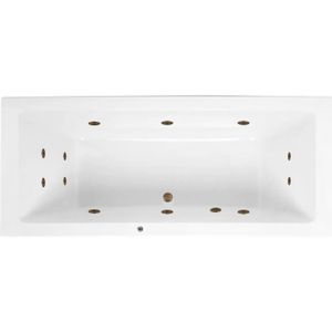 Lambini Designs Cube bubbelbad 180x80cm elektronisch met 6+4+2 hydrojets rose goud