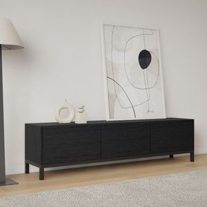 Livli Brisbane staand tv meubel 180cm zwart eiken