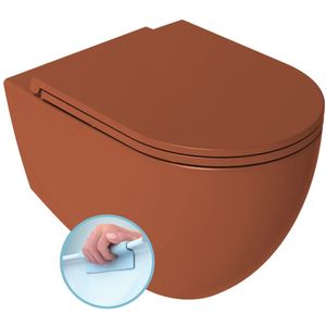 Sapho Infinity toiletpot randloos met softclose zitting terracotta