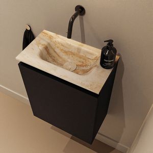 Mondiaz Ture DLux toiletmeubel 40cm urban met wastafel frappe midden zonder kraangat