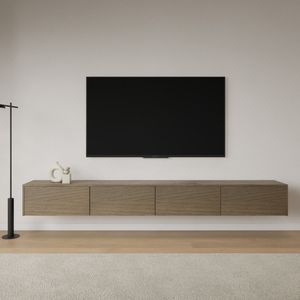 Livli Melbourne zwevend tv meubel 280cm grijs eiken