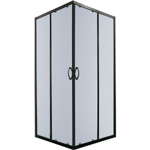 Kerra Tiara Square vierkante douchecabine 80x80 met zwarte profielen