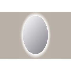 Sanicare Q-mirrors ovale spiegel 80x60cm met LED verlichting 3000K