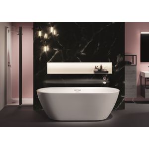 Riho Inspire vrijstaand bad 180x80cm wit mat met chromen overloop