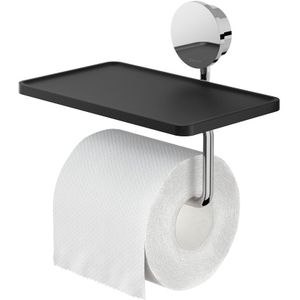 Geesa Opal toiletrolhouder met planchet chroom
