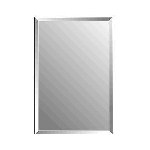 Plieger Charleston 4mm rechthoekige spiegel met facetrand 90x45cm zilver