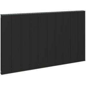 Eastbrook Vesima horizontale aluminium verwarming 60x100,3cm Mat zwart 1320 watt