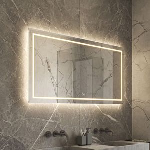 Hipp Design Phantom rechthoekige spiegel met verlichting en verwarming 80x70cm
