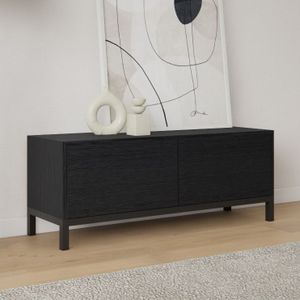Livli Brisbane staand tv meubel 160cm zwart eiken