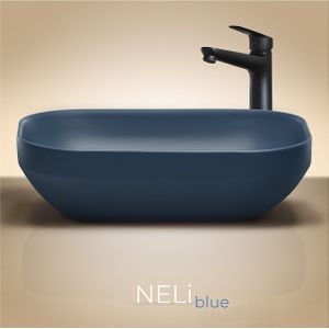 Comad Neli waskom 50x35cm mat blauw