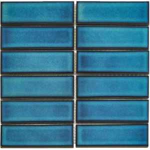 The Mosaic Factory Barcelona mozaïek tegels 29x30 rechthoek azuurblauw