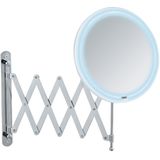 Make-upspiegel - 20 LED's - 5-voudige Vergroting - Telescopische Arm