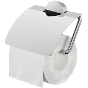 Geesa Opal toiletrolhouder met klep chroom