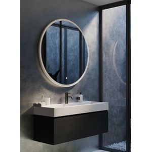 Thebalux M02 ronde spiegel 110cm met verlichting en verwarming mat wit