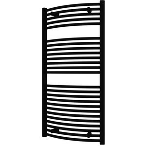 Plieger Palermo NXT gebogen radiator 50x117.5cm mat zwart