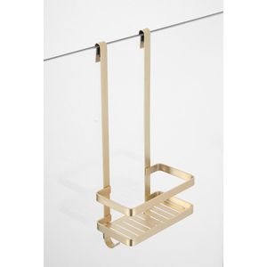Saniclear Brass doucherek shampoohouder 52cm geborsteld messing mat goud