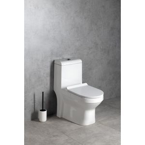 Sapho Hubert staand toilet duoblok PK wit