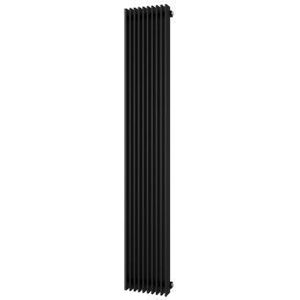 Plieger Antika Retto designradiator verticaal middenaansluiting 1800x295mm 1111W zwart grafiet (black graphite)