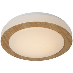 Lucide Dimy ronde plafondlamp 28cm 12W licht eiken