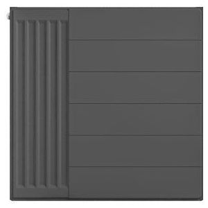 Eastbrook plaat voor paneelradiator met streep 60x60cm antraciet