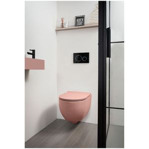 Xenz Gio randloos hangend toilet zonder zitting roze