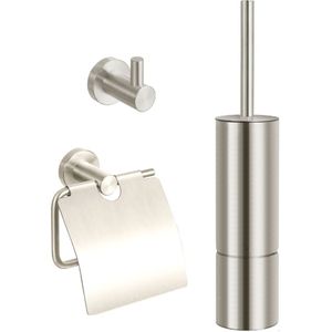 Best Design Luxe-Ore toilet accessoires set RVS geborsteld