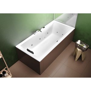 Riho Lusso bubbelbad 190x90cm wit glans pneumatisch met 6 + 4 + 2 hydrojets