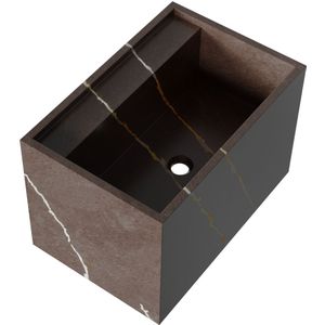 Brauer Cube wastafel 60cm koper zonder kraangat